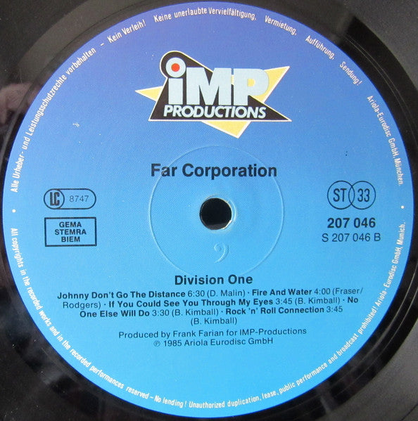 Far Corporation : Division One (The Album) (LP, Album, DMM)
