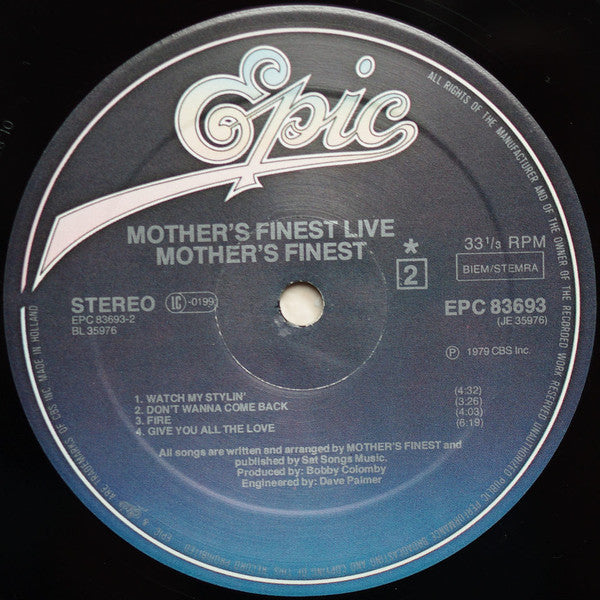 Mother's Finest : Mother's Finest Live (LP, Album, RP)