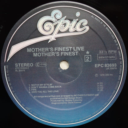 Mother's Finest : Mother's Finest Live (LP, Album, RP)