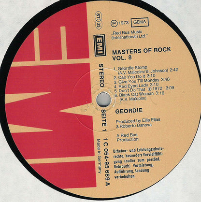 Geordie : Masters Of Rock Vol. 8 (LP, Comp)