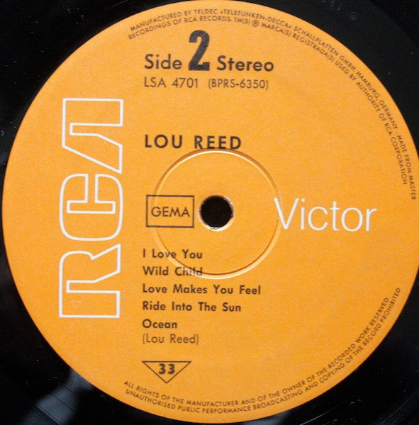 Lou Reed : Lou Reed (LP, Album)