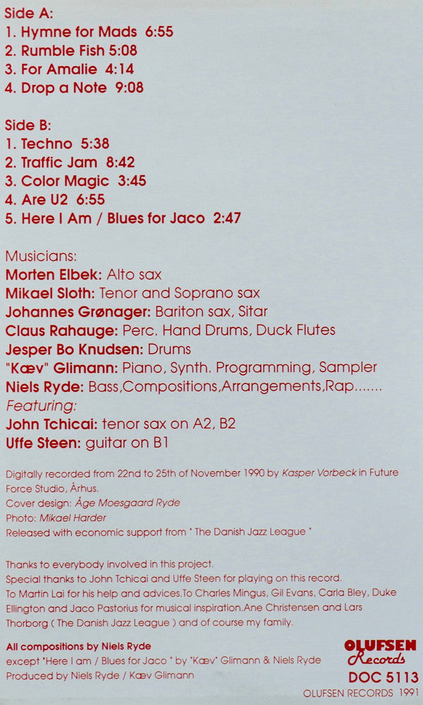 Niels Ryde Septet : Traffic Jam (LP, Album)