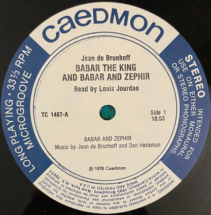 Louis Jourdan : Reads Babar The King And Babar And Zephir (LP, Album)
