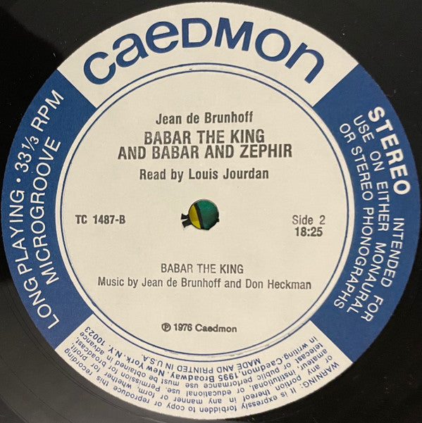 Louis Jourdan : Reads Babar The King And Babar And Zephir (LP, Album)