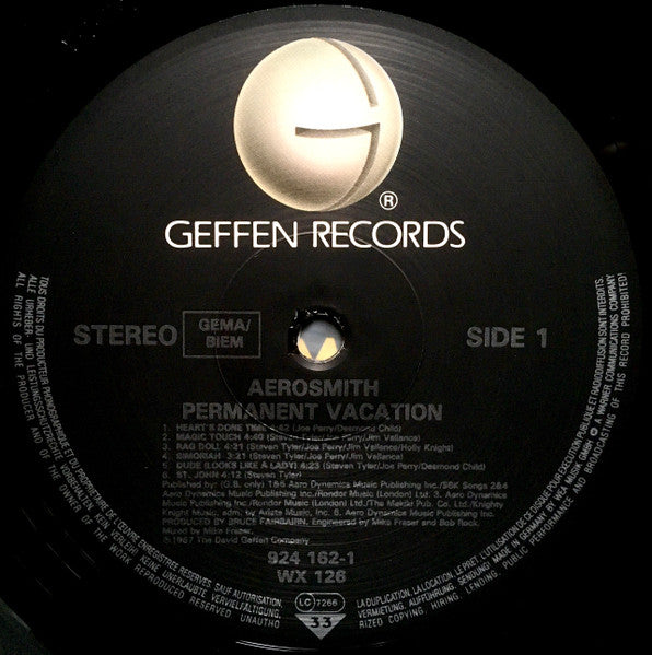 Aerosmith : Permanent Vacation (LP, Album)