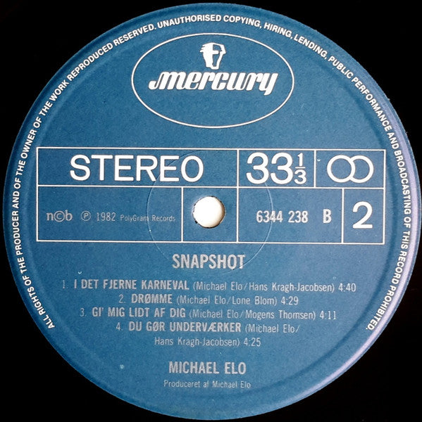 Michael Elo : Snapshot (LP, Album)