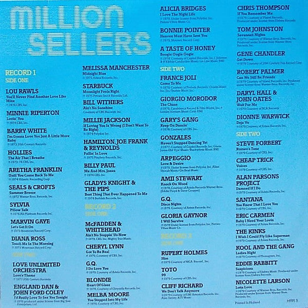 Various : Million Sellers (3xLP, Comp)