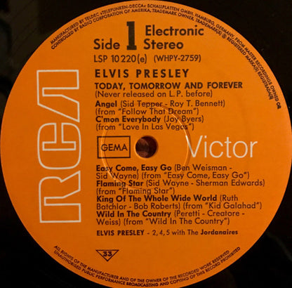 Elvis Presley : Today, Tomorrow And Forever (LP, Comp)