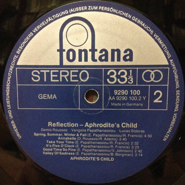 Aphrodite's Child : Reflection (LP, Comp)