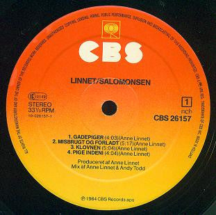 Linnet* • Salomonsen* : Linnet • Salomonsen (LP, Album, Sun)