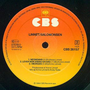 Linnet* • Salomonsen* : Linnet • Salomonsen (LP, Album, Sun)