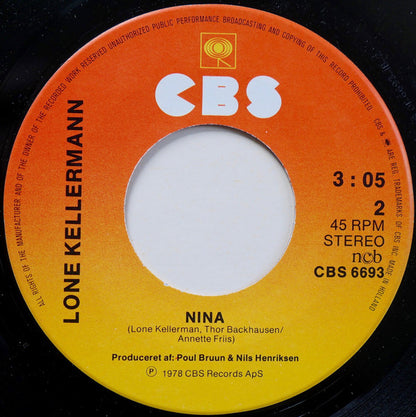 Lone Kellermann & Rockbandet : Ryg Dansk (7")