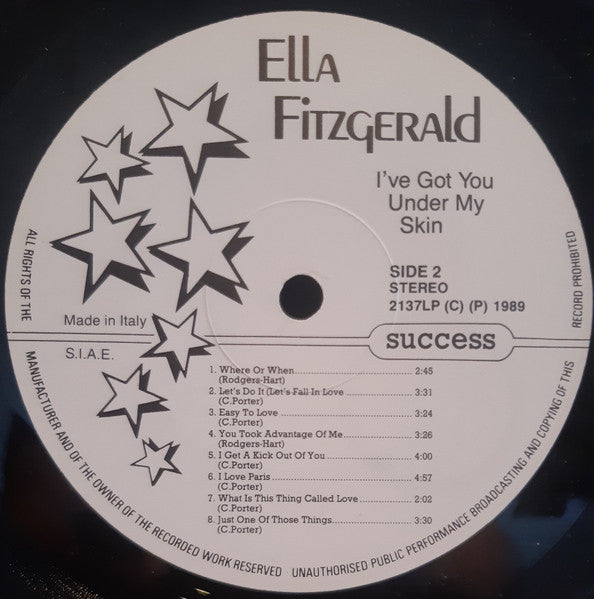 Ella Fitzgerald : I've Got You Under My Skin (LP, Comp)