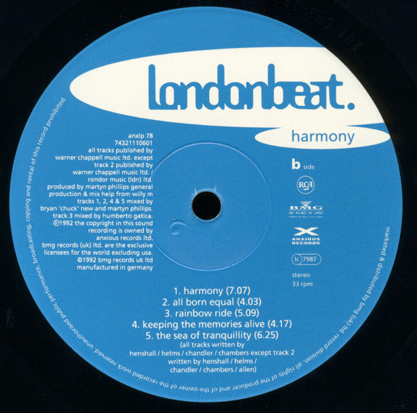 Londonbeat.* : Harmony (LP, Album)