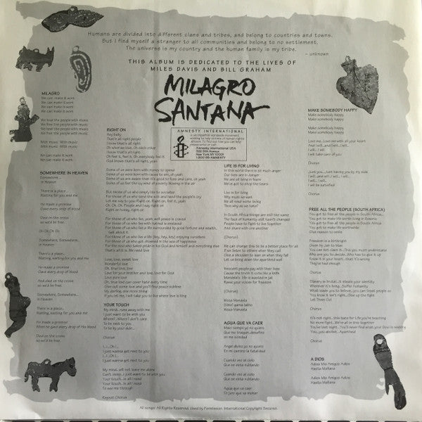 Santana : Milagro (LP, Album)