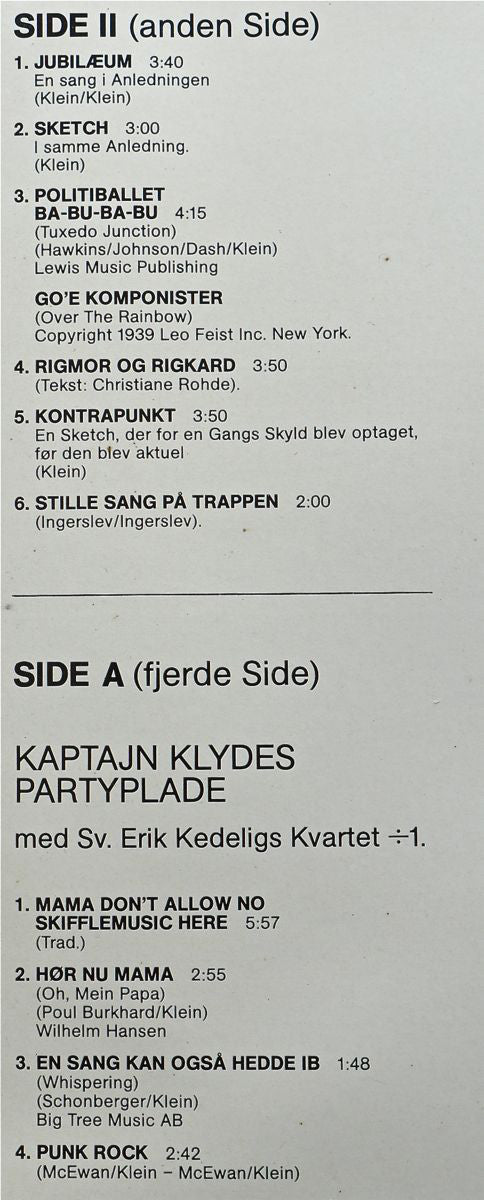 Klyderne : Kaptajn Klyde I Sneen II Del (2xLP, Album)