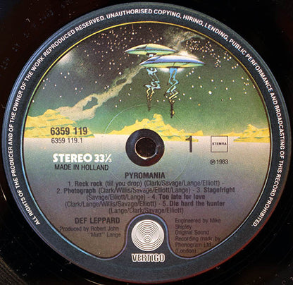 Def Leppard : Pyromania (LP, Album)