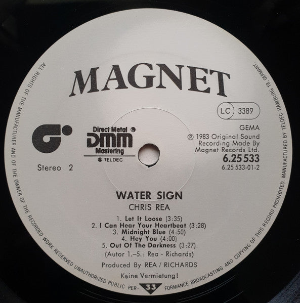 Chris Rea : Water Sign (LP, Album)