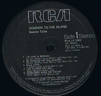 Bonnie Tyler : Goodbye To The Island (LP, Album)