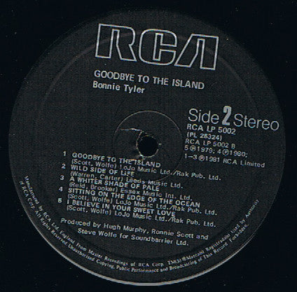 Bonnie Tyler : Goodbye To The Island (LP, Album)