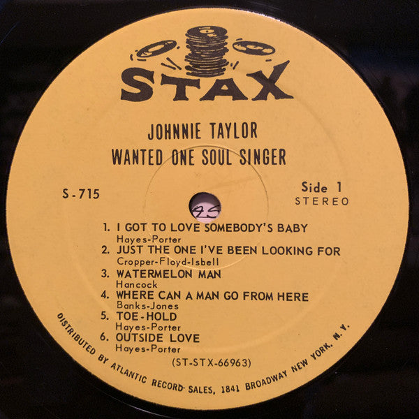 Johnnie Taylor : Wanted One Soul Singer (LP, Album)
