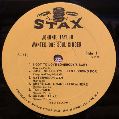 Johnnie Taylor : Wanted One Soul Singer (LP, Album)