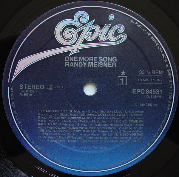 Randy Meisner : One More Song (LP, Album)
