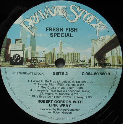 Robert Gordon (2) W/ Link Wray : Fresh Fish Special (LP, Album)