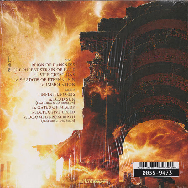 Thy Art Is Murder : Hate (LP, Album, Ltd, Yel)