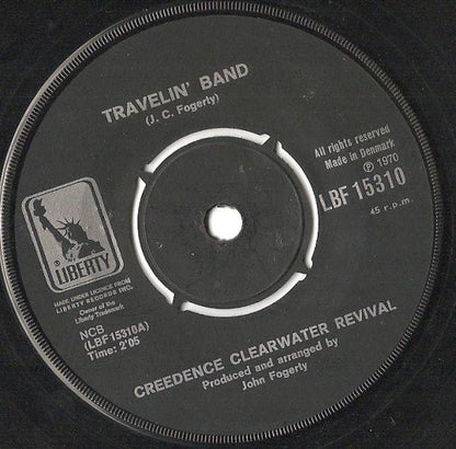 Creedence Clearwater Revival : Travelin' Band / Who'll Stop The Rain (7", Single)
