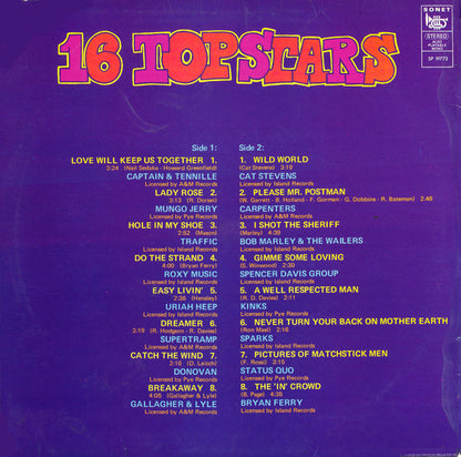 Various : 16 Top Stars (LP, Comp)