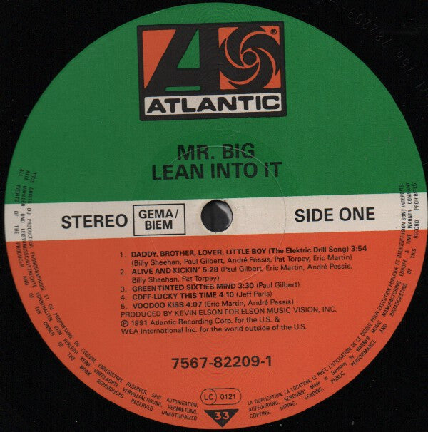 Mr. Big : Lean Into It (LP, Album)
