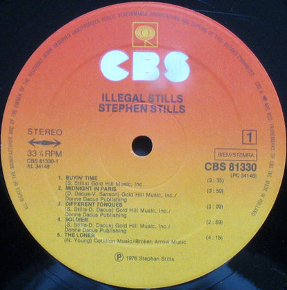 Stephen Stills : Illegal Stills (LP, Album)