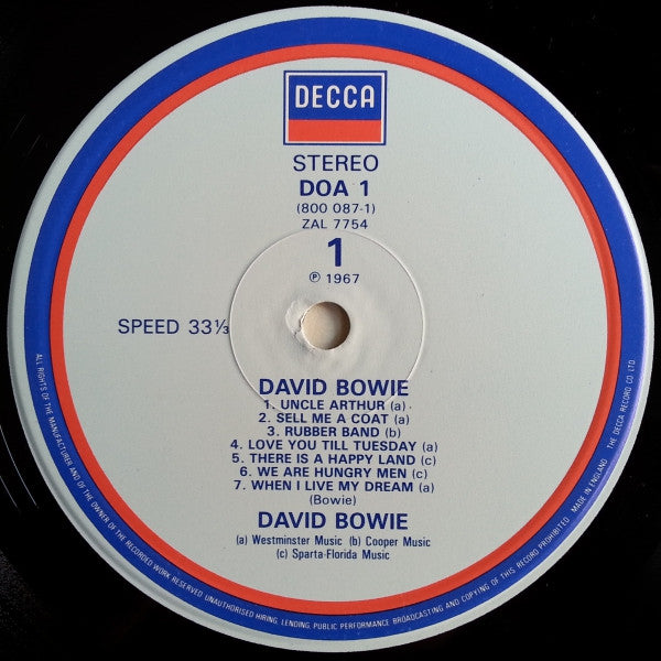 David Bowie : David Bowie (LP, Album, RE)
