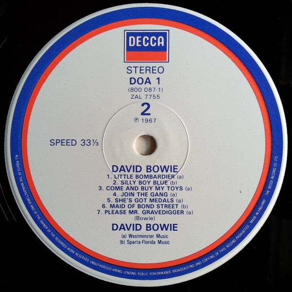David Bowie : David Bowie (LP, Album, RE)