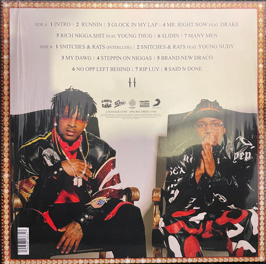 21 Savage & Metro Boomin : Savage Mode II (LP, Album, Ltd, Tra)