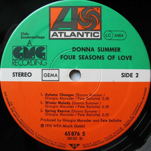 Donna Summer : Four Seasons Of Love (LP, Album, Club)