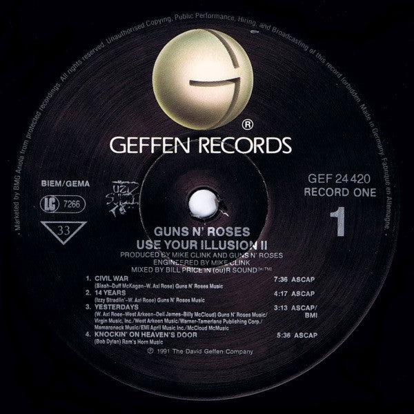 Guns N' Roses : Use Your Illusion II (2xLP, Album, Son)