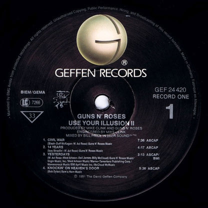 Guns N' Roses : Use Your Illusion II (2xLP, Album, Son)