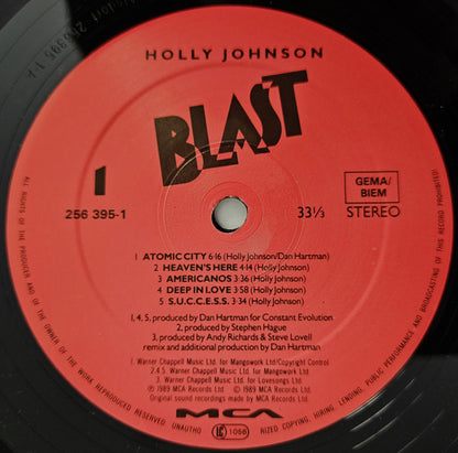 Holly Johnson : Blast (LP, Album, Tel)