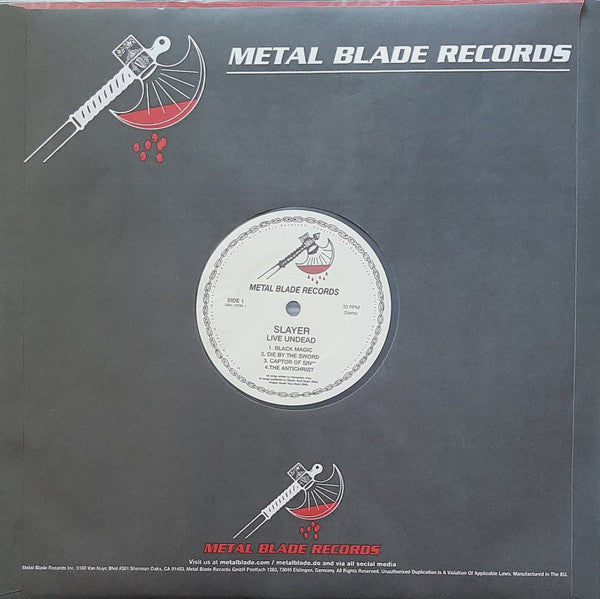 Slayer : Live Undead (12", EP, RE, RM, Bla)