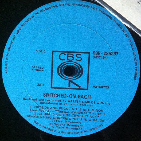 Walter Carlos : Switched-On Bach (LP, Album)