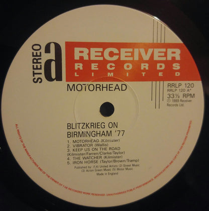 Motörhead : Blitzkrieg On Birmingham '77 (LP, Album)