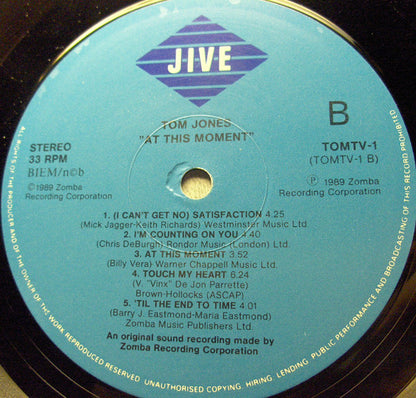 Tom Jones : At This Moment (LP, Album)