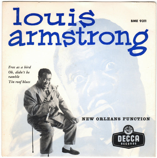 Louis Armstrong And His All-Stars : New Orleans Function (7", EP, Sil)