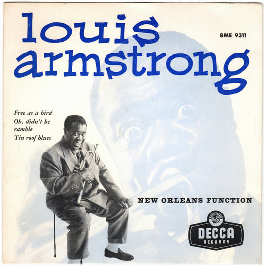 Louis Armstrong And His All-Stars : New Orleans Function (7", EP, Sil)