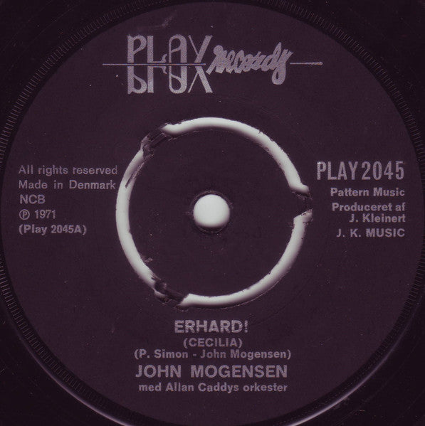 John Mogensen : Erhard / Fut I Fejemøjet (7", Single, 3-p)