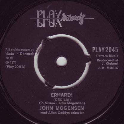 John Mogensen : Erhard / Fut I Fejemøjet (7", Single, 3-p)