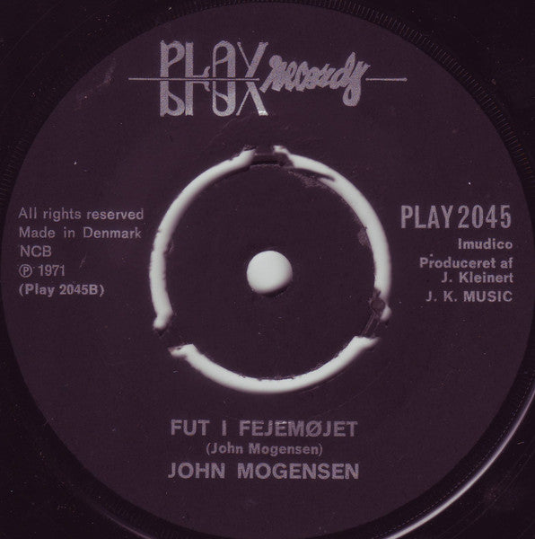 John Mogensen : Erhard / Fut I Fejemøjet (7", Single, 3-p)