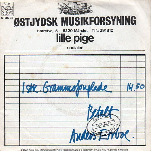 Østjydsk Musikforsyning : Lille Pige / Socialen (7")